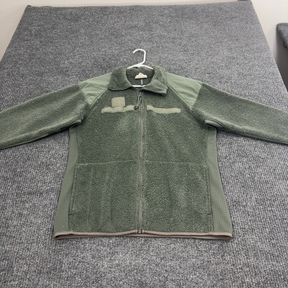 Peckham Fleece Jacket Mens S Green Polyester Gen III Cold Weather Tactical